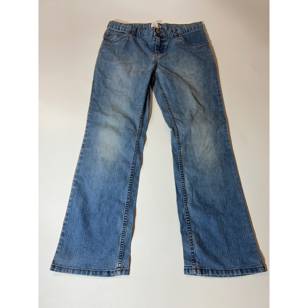 Circo Jeans Girls 10 Plus Blue Good Bootcut Stretch Denim Adjustable Waist